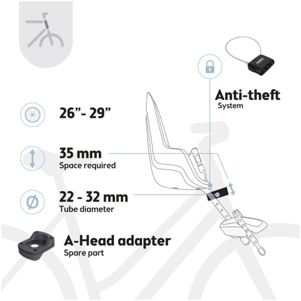 Bobike voorzitje One Mini Urban Black - Afbeelding 7