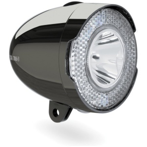 Axa KOPLAMP 706 BATT ZW Dark Chrome