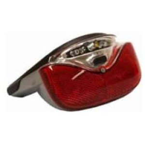 Gazelle GAZ ACHTERLICHT POWER VISION 2 LED BATT GEINT Rood|Zwart