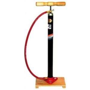 Jumbo fietspomp m/plank en slang Zwart