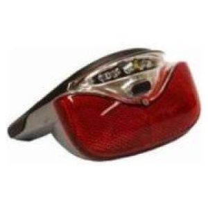 Gazelle GAZ ACHTERLICHT POWER VISION 2 LED BATT GEINT Rood|Zwart