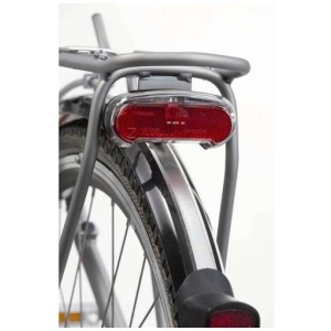Axa achterlicht Riff steady auto batterij 80mm Rood|Transparant