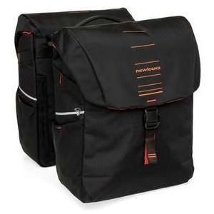 New Looxs fietstas dubbel Vigo black orange MIK 40 Oranje|Zwart