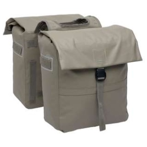 New Looxs fietstas dubbel Leeds taupe 38L Beige