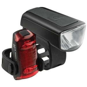 Axa verlichtingsset DWN 30 usb 30 lux Zwart