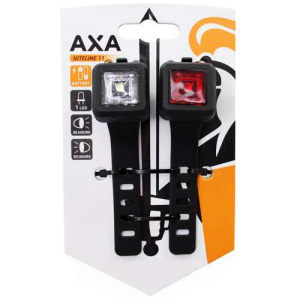 Axa verlichting set Niteline 11 batterij Zwart