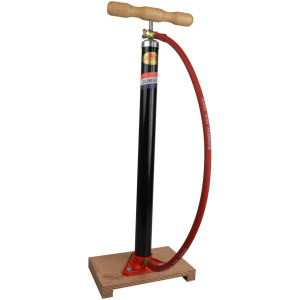 Jumbo fietspomp m/plank en slang Zwart