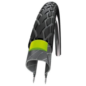 Schwalbe BUB 28X11/4 SC R MARATHON GG ZW Zwart