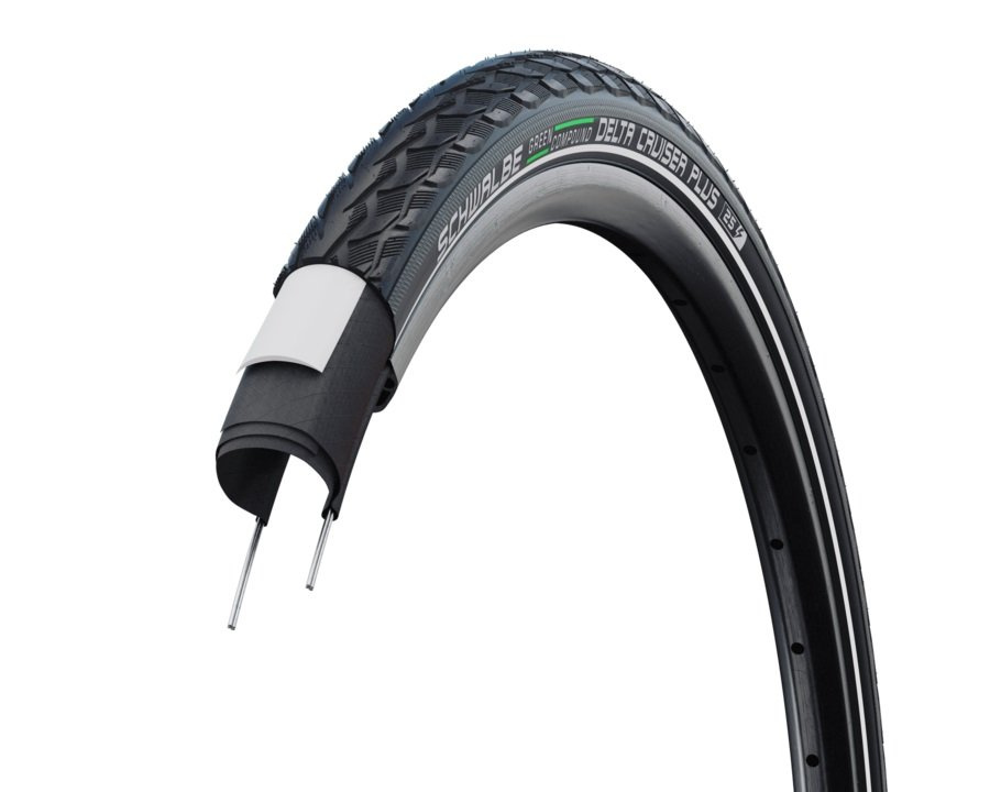 Schwalbe BUB 28X11/2 SC R DELTA CRUISER PLUS GPG ZW Zwart - Afbeelding 2